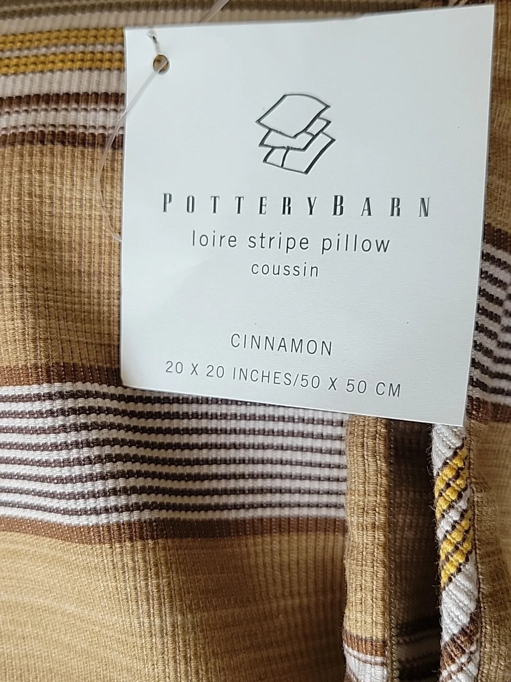 Pottery Barn NWT Loire Stripe Accent Throw Pillow Cover